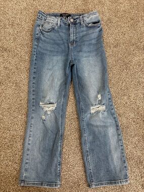 Judy Blue Light Blue Distressed Boyfriend Jeans